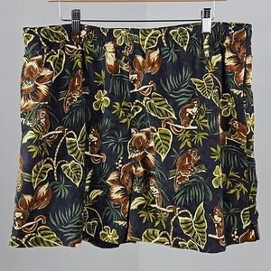 Tommy Bahama Green Tropical Jungle Swim Trunk Shorts | Men's Large